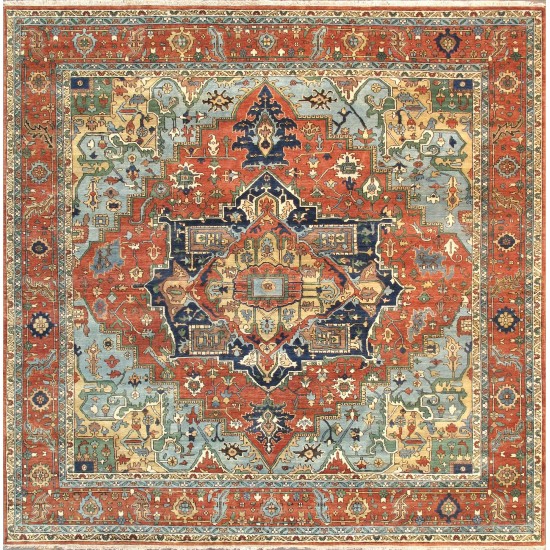 Pasargad Home Serapi Collection Hand-Knotted Rust Wool Area Rug - 5'10" X 6'3"