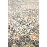Pasargad Home Oushak Collection Silver Wool Area Rug - 8'9" X 11'10"