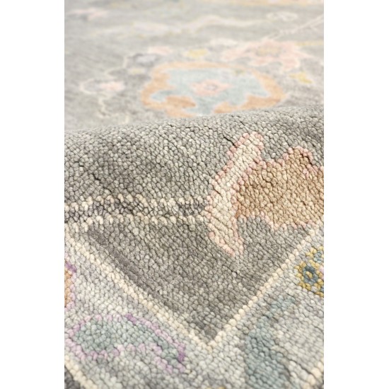 Pasargad Home Oushak Collection Silver Wool Area Rug - 8'9" X 11'10"