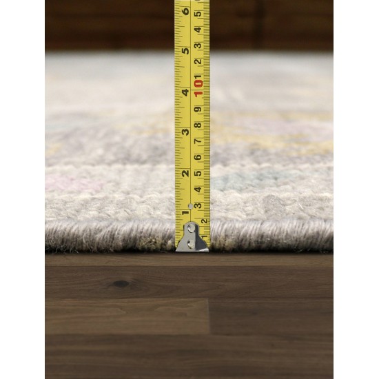 Pasargad Home Oushak Collection Silver Wool Area Rug - 8'9" X 11'10"