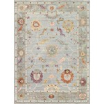 Pasargad Home Oushak Collection Hand-Knotted Blue Wool Area Rug - 8'10" X 11'11"