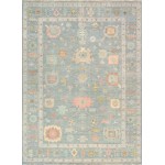 Pasargad Home Oushak Collection L. Blue Wool Area Rug - 6'2" X 8'11"