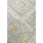 Pasargad Home Oushak Collection L. Blue Wool Area Rug - 6'2" X 8'11"