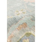 Pasargad Home Oushak Collection L. Blue Wool Area Rug - 6'2" X 8'11"