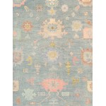 Pasargad Home Oushak Collection L. Blue Wool Area Rug - 7'11" X 10'2"