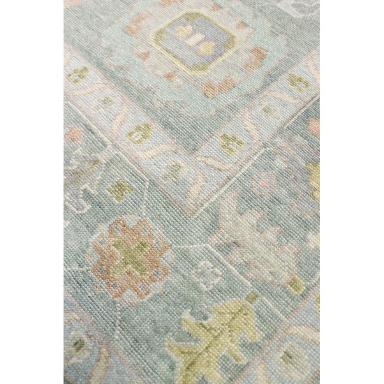 Pasargad Home Oushak Collection L. Blue Wool Area Rug - 8'11" X 12'1"