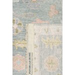 Pasargad Home Oushak Collection L. Blue Wool Area Rug - 8'11" X 12'1"