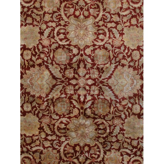 Pasargad Home Agra Collection Red Lamb's Wool Area Rug - 10'3" X 18'4"