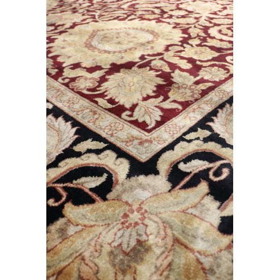 Pasargad Home Agra Collection Red Lamb's Wool Area Rug - 10'3" X 18'4"