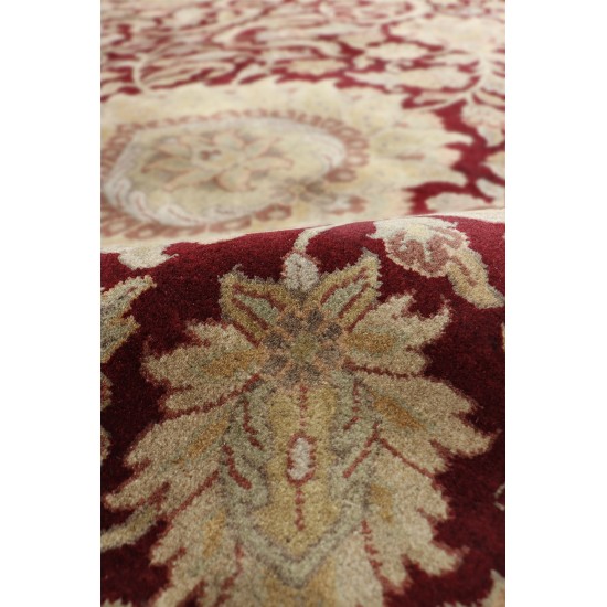 Pasargad Home Agra Collection Red Lamb's Wool Area Rug - 10'3" X 18'4"