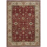 Pasargad Home Agra Collection Red Lamb's Wool Area Rug - 9'8" X 13'3"