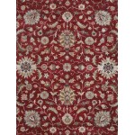 Pasargad Home Agra Collection Red Lamb's Wool Area Rug - 9'8" X 13'3"