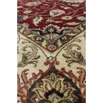 Pasargad Home Agra Collection Red Lamb's Wool Area Rug - 9'8" X 13'3"