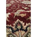 Pasargad Home Agra Collection Red Lamb's Wool Area Rug - 9'8" X 13'3"