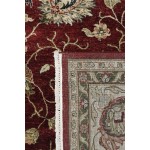 Pasargad Home Agra Collection Red Lamb's Wool Area Rug - 9'8" X 13'3"