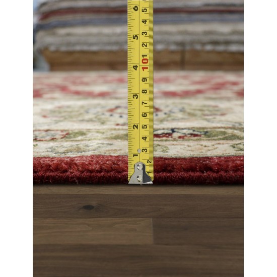 Pasargad Home Agra Collection Red Lamb's Wool Area Rug - 9'8" X 13'3"