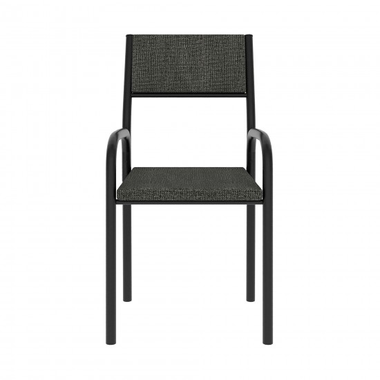 Techni Mobili Office Visiting Chair with metal frame, Black