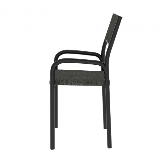 Techni Mobili Office Visiting Chair with metal frame, Black