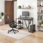 Techni Mobili Industrial Writing Desk, Walnut