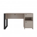 Techni Mobili Modern Style Industrial Writing Desk with Storage, Grey