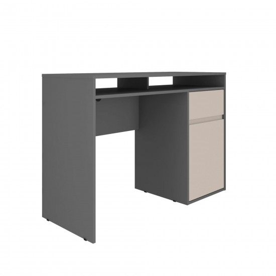 Techni Mobili Home Office Workstation with Storage, Grey