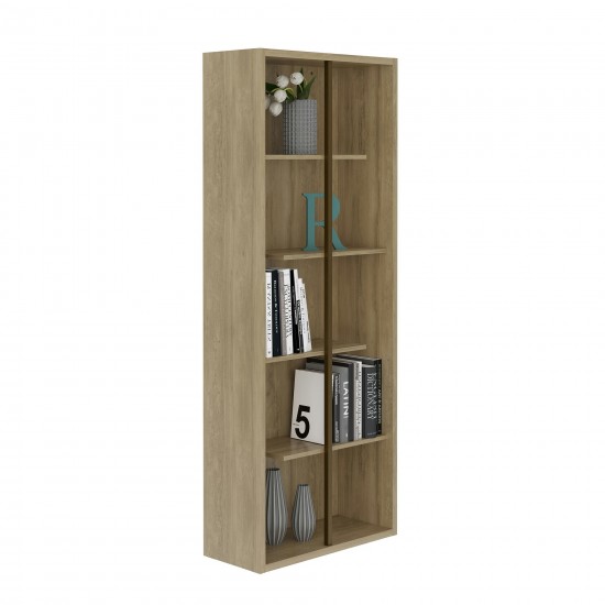 Techni Mobili Standard 5-Tier wooden bookcase, Pine