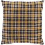 Surya Stanley Sly-002 Black Pillow Shell With Polyester Insert 22"H X 22"W