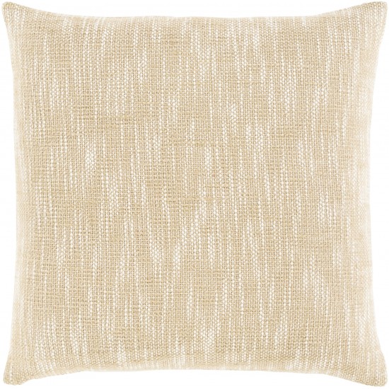 Surya Suri Light Beige Pillow Shell With Down Insert 18"H X 18"W