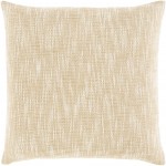 Surya Suri Light Beige Pillow Shell With Polyester Insert 18"H X 18"W