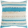 Surya Temara Aqua Pillow Shell With Polyester Insert 22"H X 22"W
