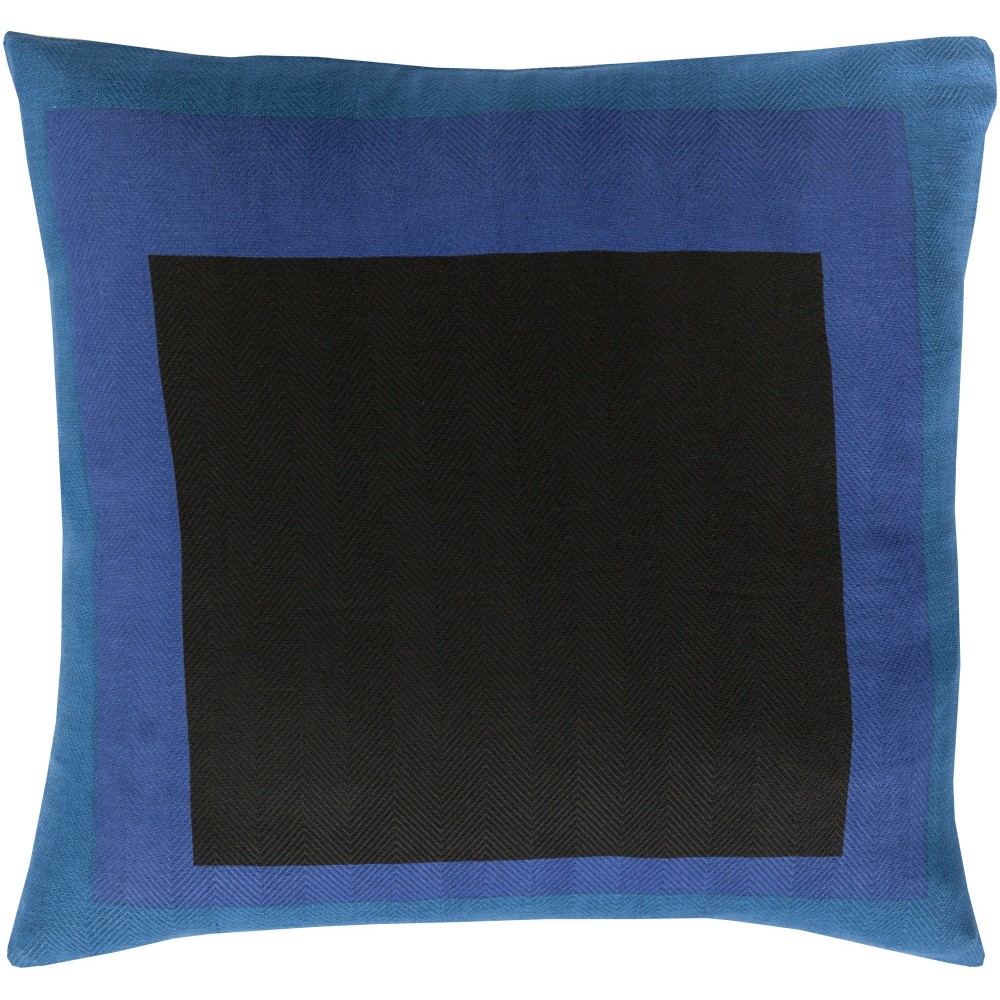 Surya Teori Black Pillow Shell With Polyester Insert 20"H X 20"W Surya Teori Black Pillow Shell With Polyester Insert 20"H X 20"W
