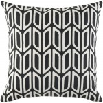 Surya Trudy Trud-7191 Black Pillow Shell With Down Insert 18"H X 18"W