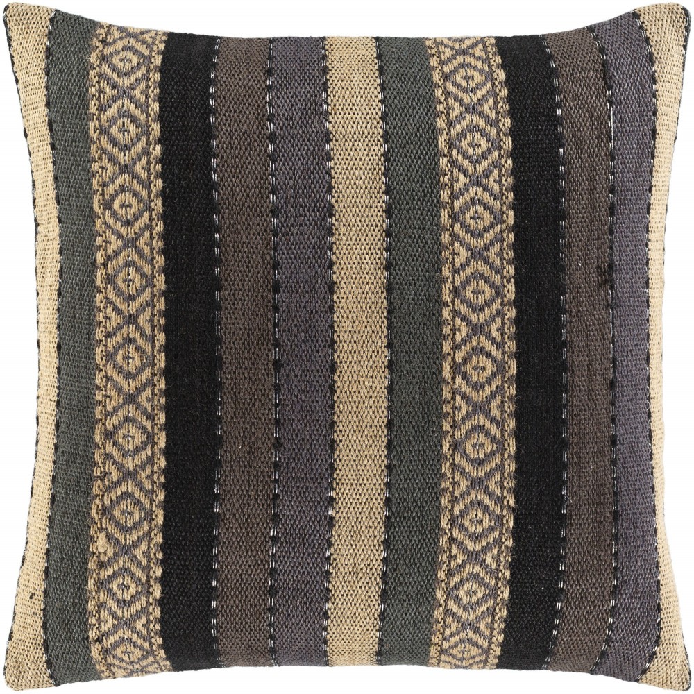Surya Ulla Ull-001 Beige Pillow Shell With Polyester Insert 18"H X 18"W Surya Ulla Ull-001 Beige Pillow Shell With Polyester Insert 18"H X 18"W