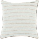 Surya Willow Wo-006 Taupe Pillow Shell With Down Insert 18"H X 18"W