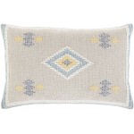 Surya Zakaria Ivory Pillow Shell With Down Insert 14"H X 22"W