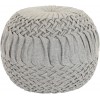 Surya Alana Gray Pouf 14"H X 18"W X 18"D