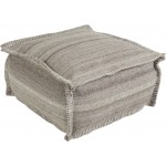 Surya Barnsley Medium Gray Pouf 13"H X 25"W X 25"D