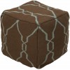 Surya Fallon Brown Pouf 18"H X 18"W X 18"D