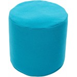 Surya Shane Aqua Pouf 17"H X 17"W X 17"D