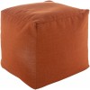 Surya Storm Brick Red Pouf 18"H X 18"W X 18"D