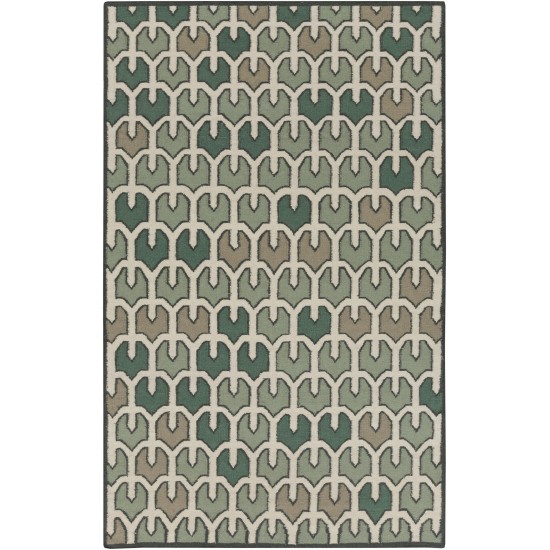 Surya Alameda Dark Green Rug 5' X 8'