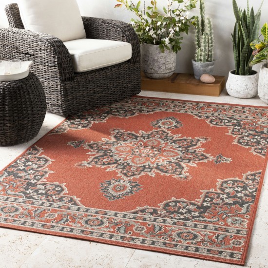 Surya Alfresco Brick Red Rug 7'3" X 10'6"