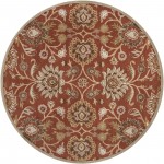 Surya Amanda Brick Red Rug 8' Round