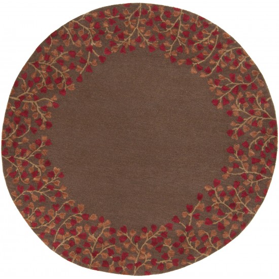 Surya Athena Dark Red Rug 9'9" Round