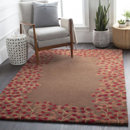 Surya Athena Dark Red Rug 9'9" Round