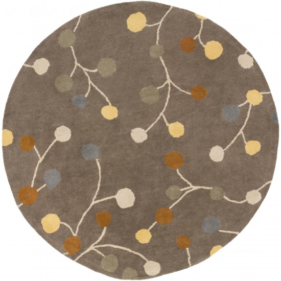 Surya Athena Medium Gray Rug 9'9" Round