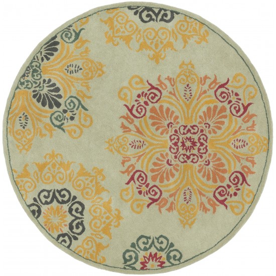 Surya Athena Light Sage Rug 9'9" Round