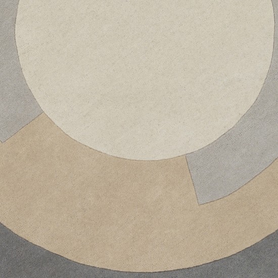 Surya Beck Medium Gray Rug 3' Round