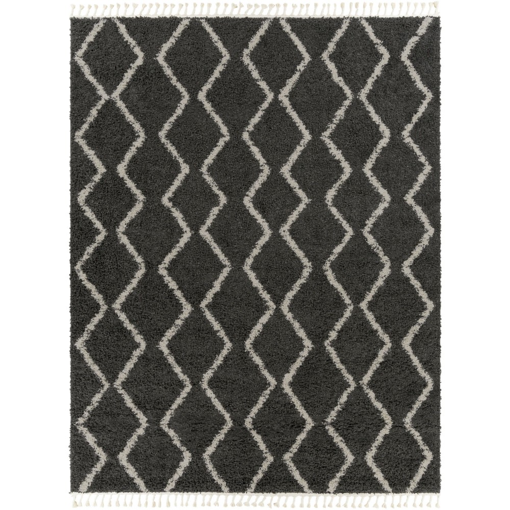 Surya Berber Shag Charcoal Rug 7'10" X 10'2"