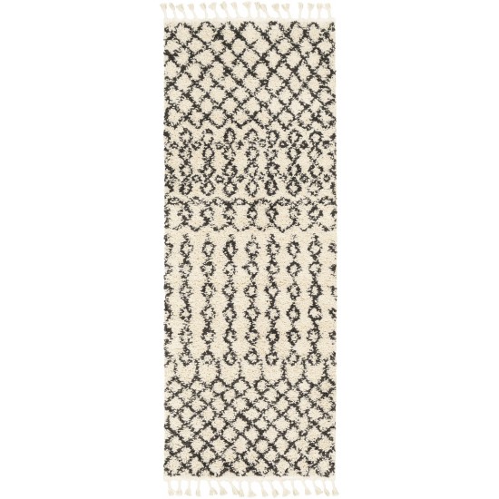 Surya Berber Shag Charcoal Rug 2'7" X 7'3"